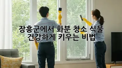 장흥군에서 화분 청소, 식물 건강하게 키우는 비법!