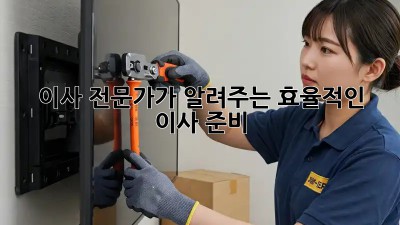 이사 전문가가 알려주는 효율적인 이사 준비